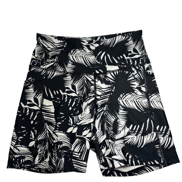 Old Navy Pants - Old Navy Active Powersoft Tropical Print High-Waisted Womens Biker Shorts SZ M